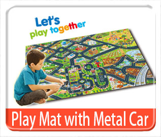 PLAY MAT WITH METAL CAR
